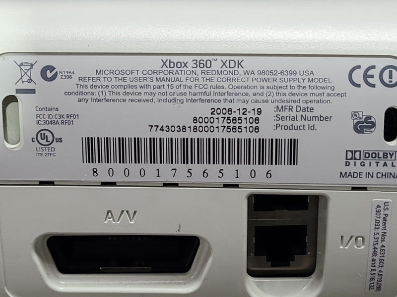 Xbox 360 XDK Development Kit with Sidecar, READ