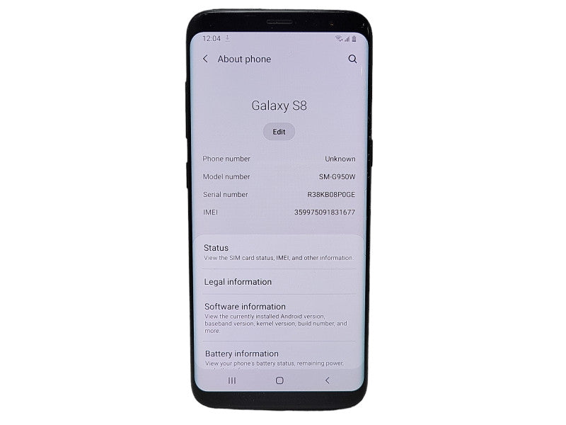 Samsung Galaxy S8 64GB (SM-G950W) $