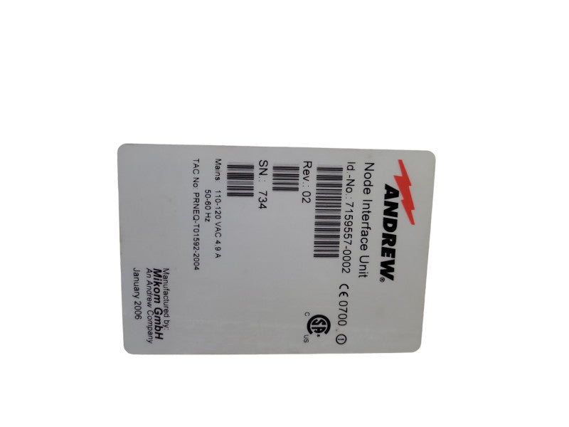 Andrew Mikom Broadband PCS Repeater Node Interface Unit %