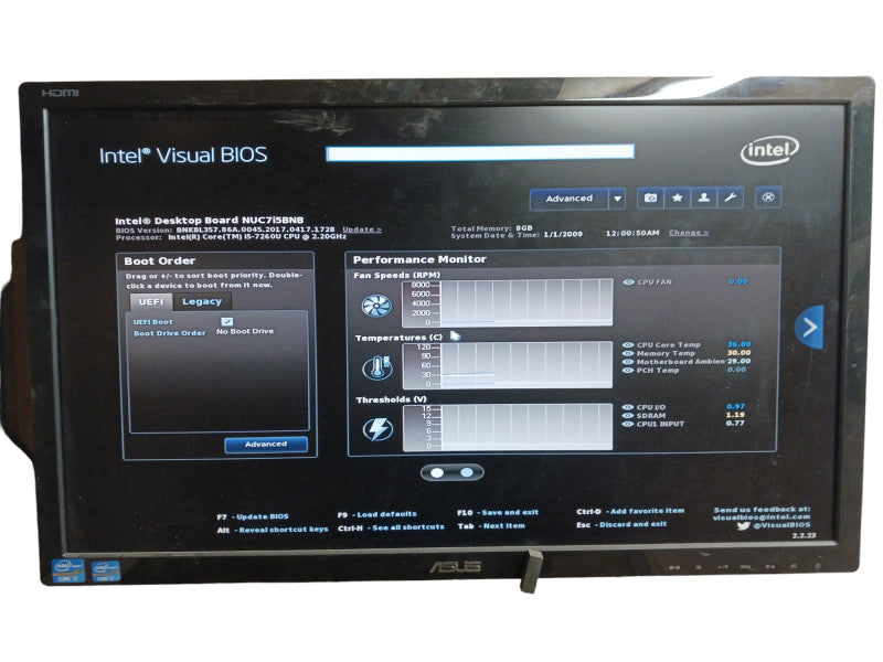 Intel NUC7i5BNK i5-7260U 8GB DDR4 Mini PC Q
