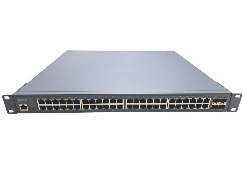 Datto E48 48-Port Gigabit PoE+ Cloud Managed L2 Switch with 4 Dual-Speed SFP