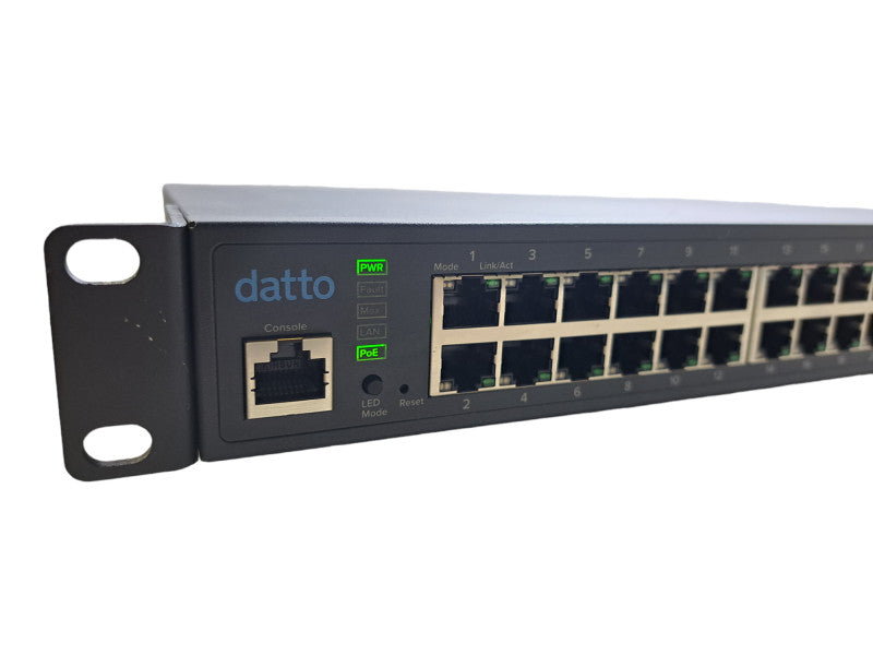 Datto E48 48-Port Gigabit PoE+ Cloud Managed L2 Switch with 4 Dual-Speed SFP