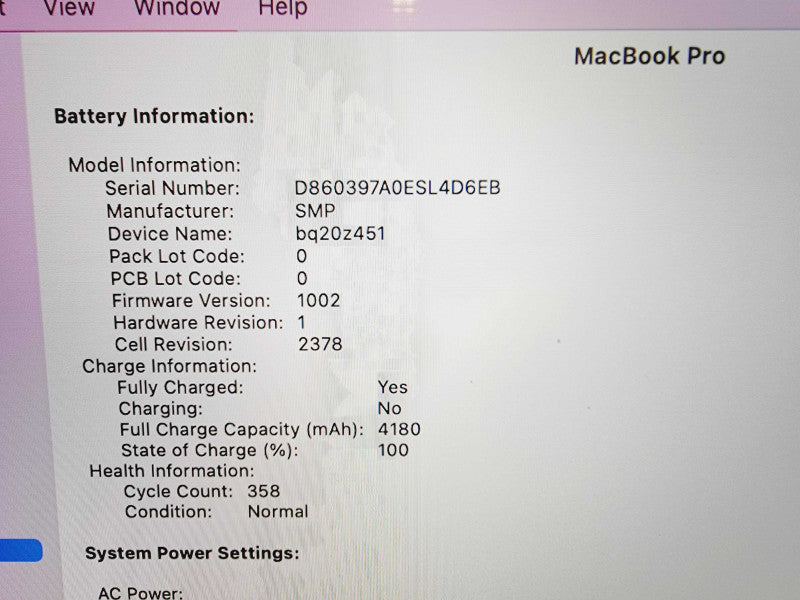 Apple Macbook Pro 2020 13\\" 4-Core i5-8257U @ 1.4GHz 16GB DDR3 512GB SSD (