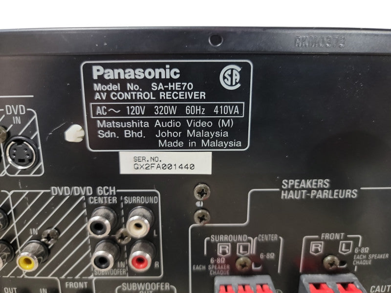 Panasonic SA-HE70 5.1 Channel 500 Watt Stereo Surround Receiver