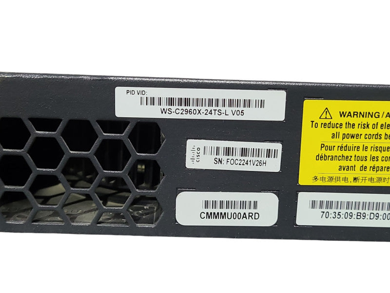 Cisco WS-C2960X-24TS-L, 24-Port Gigabit, 4x SFP LAN Base Switch