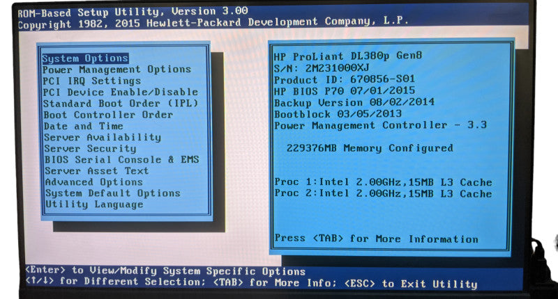 HP ProLiant DL380p Gen8 | 2x Xeon E5-2620 0 | 224GB DDR3 | No HDD | P830 RAID