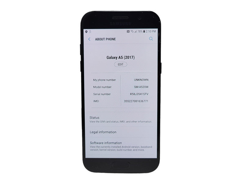 Samsung Galaxy A5 2017 32GB SM-A520W READ $