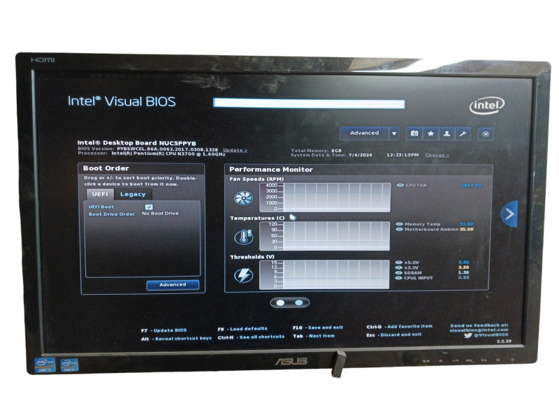 Intel NUC5PPYH Pentium N3700 8GB DDR3 Mini PC