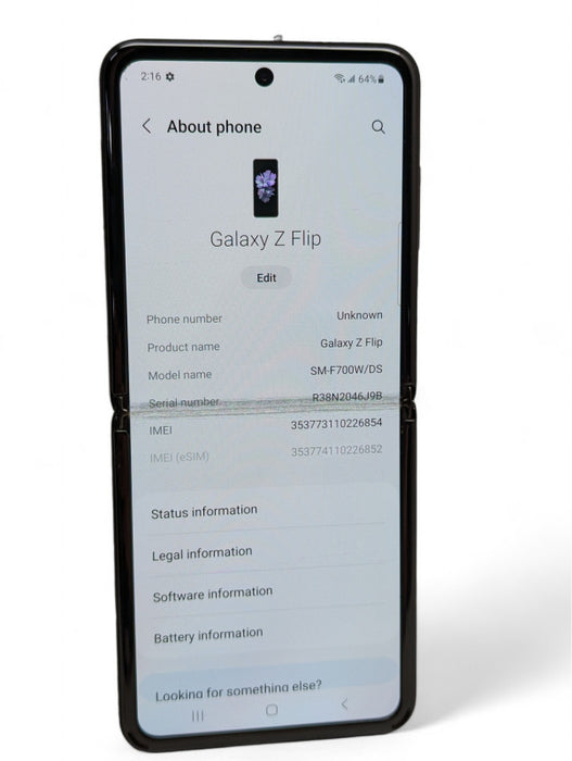 Samsung Galaxy Z Filip 256GB Original Foldable Android 13 SM-F700WZKDXAC -