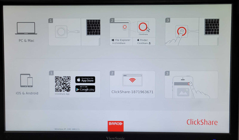 BARCO CLICKSHARE CSE-200 R9861520 WIRELESS PRESENTATION SYSTEM READ _