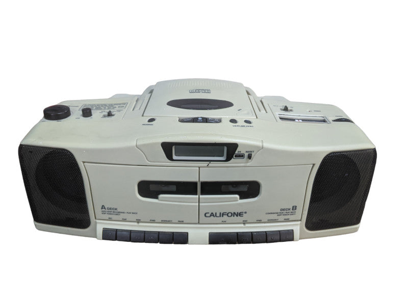 CALIFONE 2395AV Radio Receiver / Dual Cassette Recorder *READ*