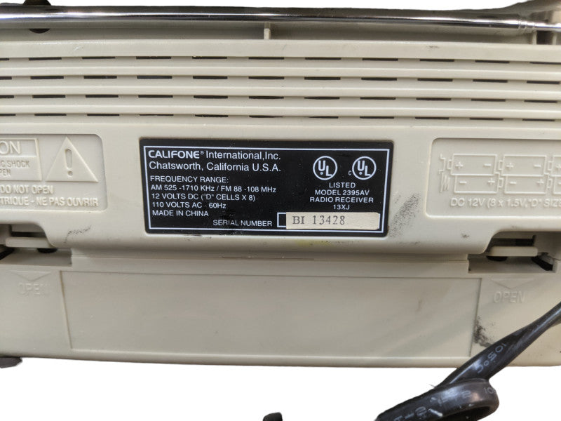 CALIFONE 2395AV Radio Receiver / Dual Cassette Recorder *READ*
