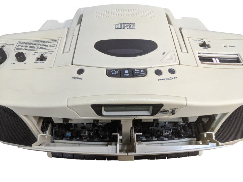 CALIFONE 2395AV Radio Receiver / Dual Cassette Recorder *READ*