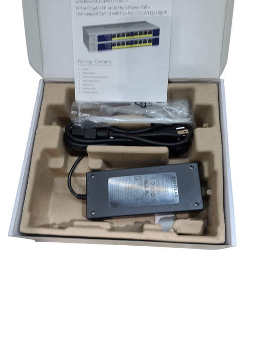 NETGEAR GS108PP-100NAS 8-port Gigabit Ethernet Unmanaged PoE+ Switch