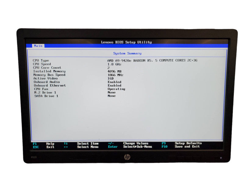Lenovo ThinkCentre M625q USFF Desktop A9-9420E 4GB RAM NO HDD @