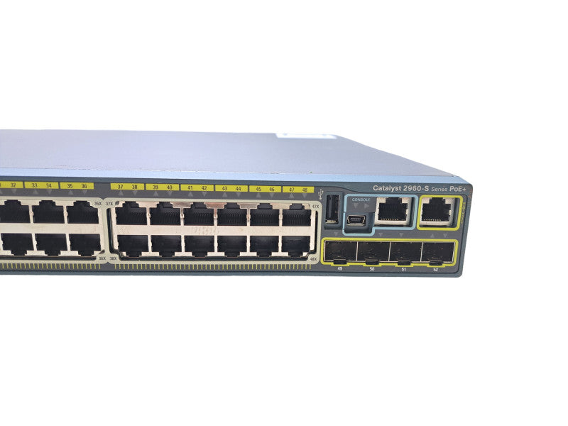 Cisco WS-C2960S-48LPS-L | 48-Port Gigabit PoE+ 370W Managed Switch + Stacking