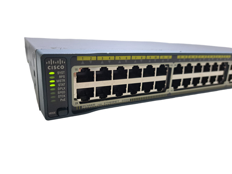 Cisco WS-C2960S-48LPS-L | 48-Port Gigabit PoE+ 370W Managed Switch + Stacking