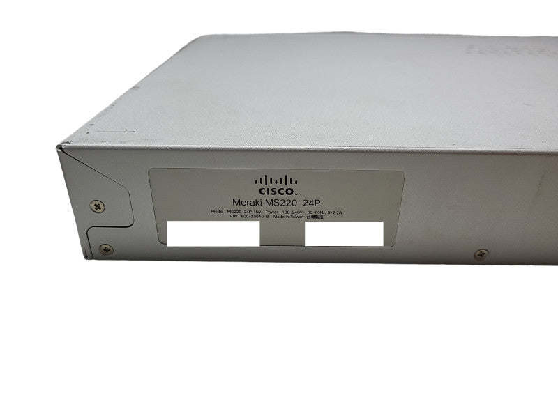 Cisco Meraki MS220-24P, 24-Port Gigabit PoE Switch, 4x SFP, Unclaimed Q$