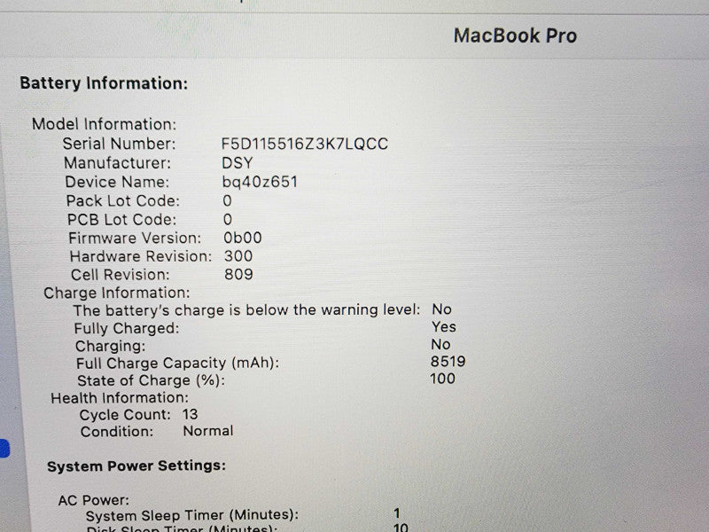Apple Macbook Pro 2019 16\\" 6-Core i7-9750H @ 2.6GHz 16GB DDR4 512GB SSD Radeon Pro 5300M 4GB (