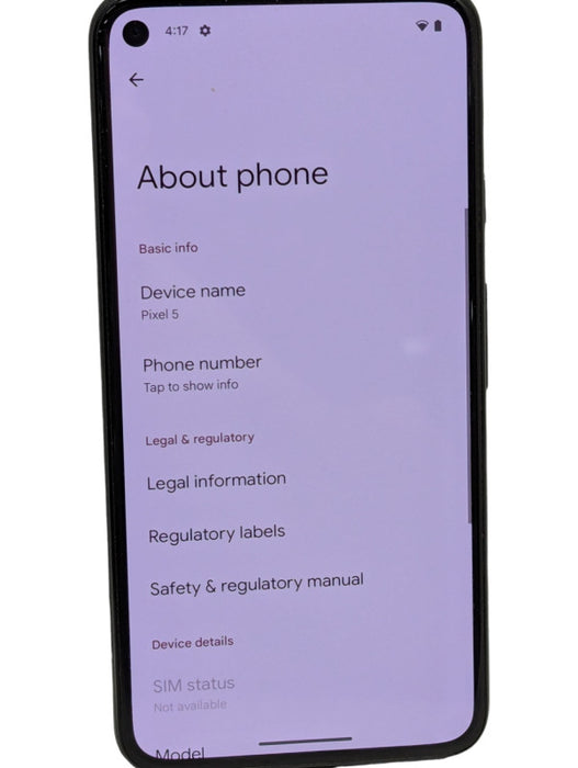 Google Pixel 5 128GB UNLOCKED mint condition  Q-