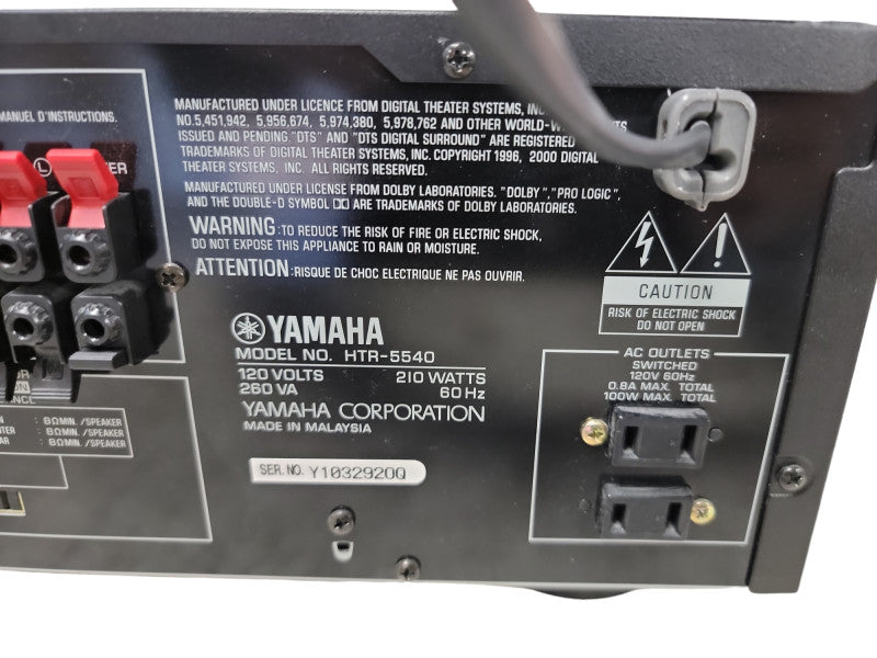 Yamaha Natural Sound AV Receiver Model HTR-5540