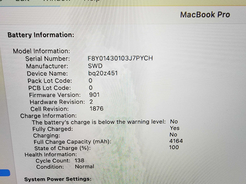 Apple Macbook Pro 2019 13\\" 4-Core i7-8569U @ 2.8GHz 16GB DDR3 512GB SSD (