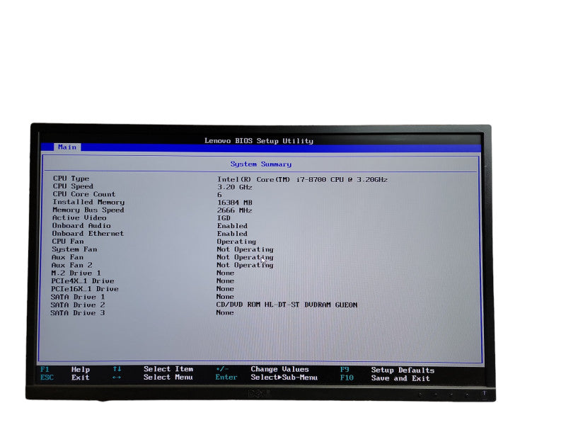 Lenovo ThinkCentre M720s i7 - 8700 CPU @  3.20GHz 16GB DDR4 Ram  QÎ¸