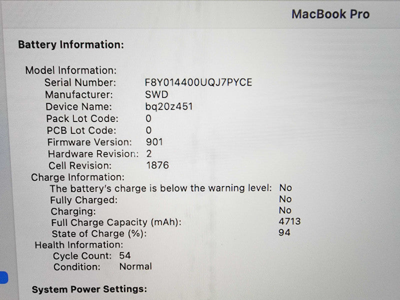 Apple Macbook Pro 2019 13\\" 4-Core i7-8569U @ 2.8GHz 16GB DDR3 512GB SSD (