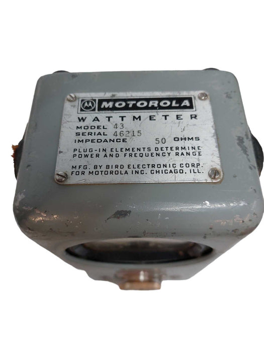 Bird Electronic Corp Thruline Motorola Wattmeter Model: 43 50-OHMS =