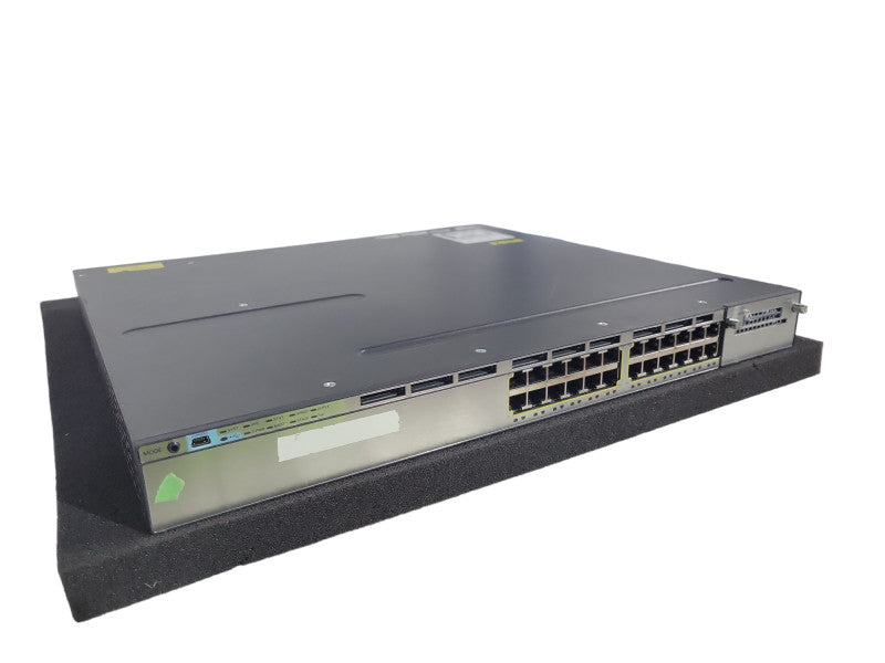 Cisco WS-C3750X-24P-S 24 Port Gigabit PoE+ Managed Switch, 1x 715 WAC PSU !