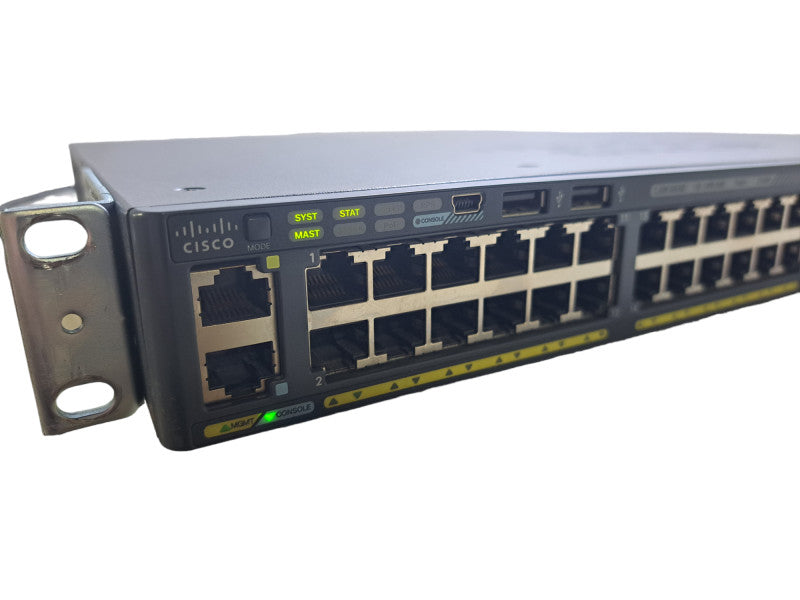 Cisco WS-C2960X-48LPS-L V04 | 48-Port Gigabit PoE+ 370W Switch | 4x SFP Q