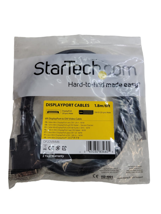6ft DisplayPort to DVI Vdeo Cable %