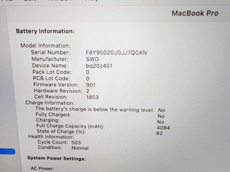 Apple Macbook Pro 2019 13\\" 4-Core i7-8569U @ 2.8GHz 16GB DDR3 512GB SSD (