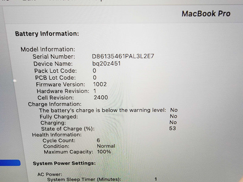 Apple Macbook Pro 2020 13\\" 8-Core M1 @ 3.2GHz 8GB Ram 512GB SSD (