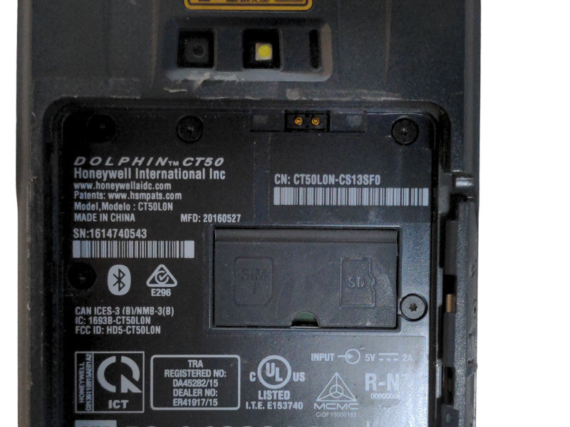 Honeywell Dolphin CT50 Handheld Mobile Computers CT50L0N-CS13SF0, w/ Battery