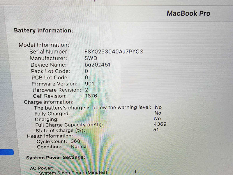 Apple Macbook Pro 2020 13\\" 4-Core i5-1038NG7 @ 2.0GHz 16GB DDR4 512GB SSD (