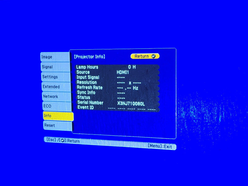 Epson H835A PowerLite 975W WXGA 3LCD Projector