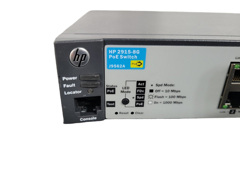 HP J9562A 2915-8G PoE 8-Port Managed Switch !