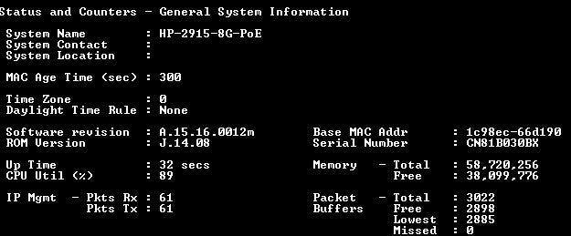 HP J9562A 2915-8G PoE 8-Port Managed Switch !