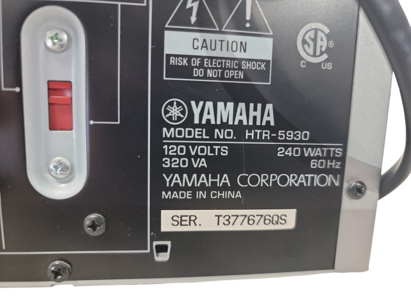 Yamaha HTR-5930 5.1 Dolby Digital Pro Logic II DTS A/V Surround Sound Receive