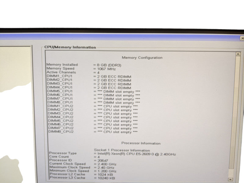 Dell Precision T7600 | 1x Xeon E5-2609 0 | 8GB DDR3 | No HDD | No RAID