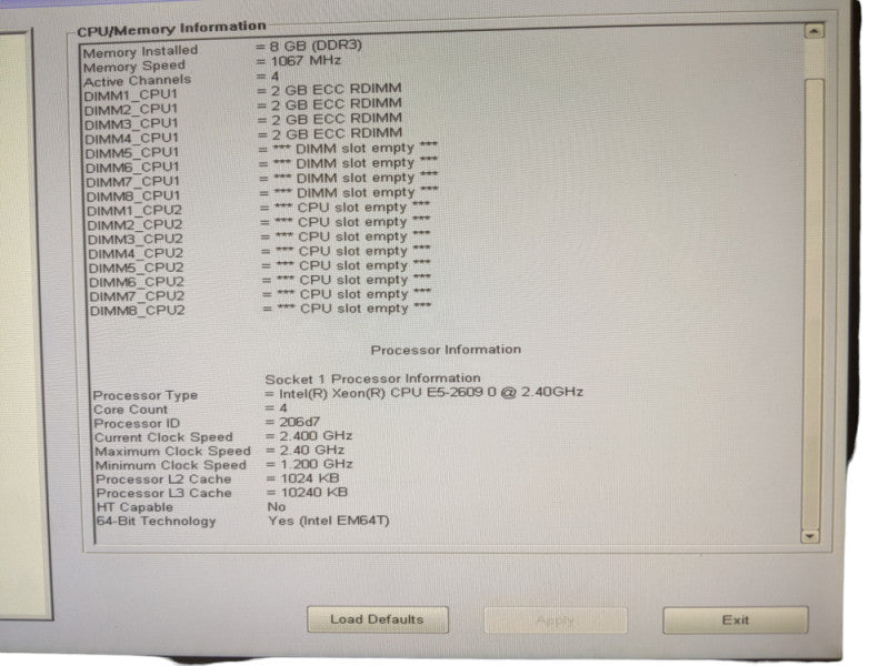 Dell Precision T7600 | 1x Xeon E5-2609 0 | 8GB DDR3 | No HDD | No RAID