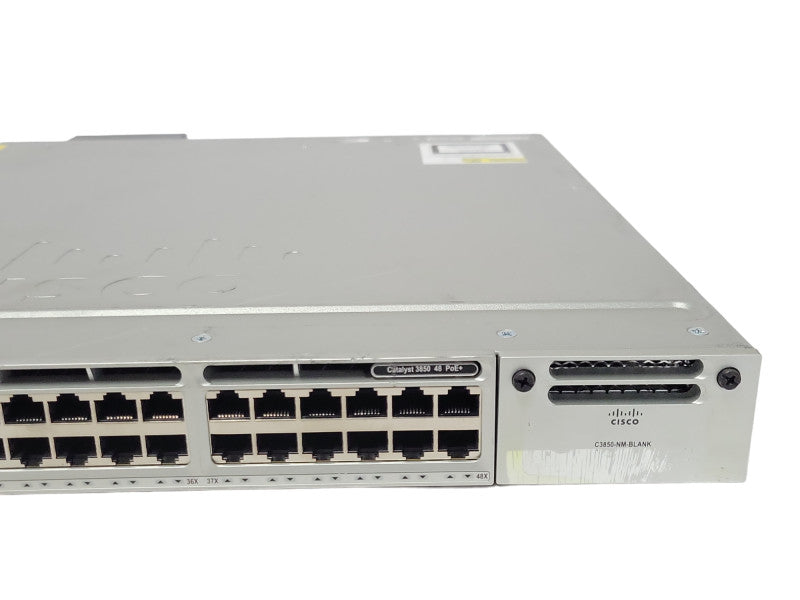 Cisco WS-C3850-48P-E 48-Port PoE Ethernet Gigabit Switch, 1x PSU _