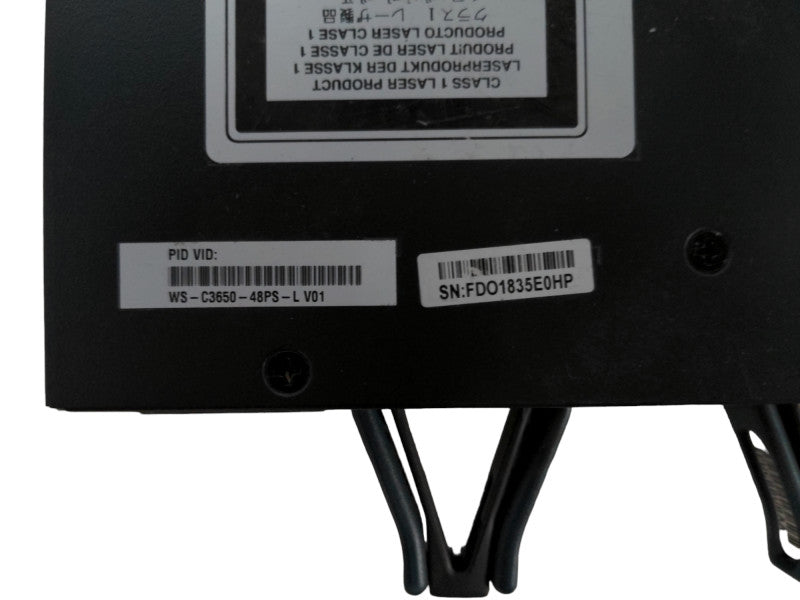 Cisco WS-C3650-48PS-L | 48-Port Gigabit PoE+ Switch | 4x SFP | 1x 640W PSU