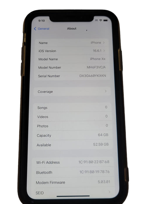 Apple iPhone XR 64GB unlocked phone _