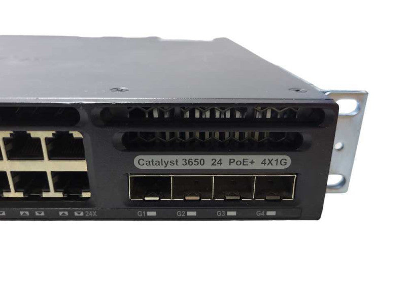 Cisco WS-C3650-24PS-E 24-Port PoE+ Gigabit Switch 2x PSU !