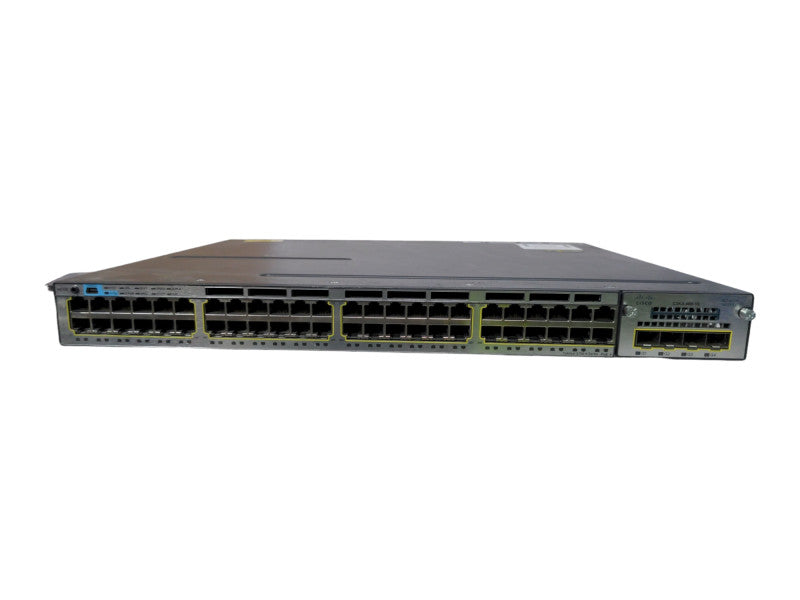 Cisco WS-C3750X-48P-S 48-Port Gigabit IP Base Switch, C3KX-NM-1G, 1x PSU