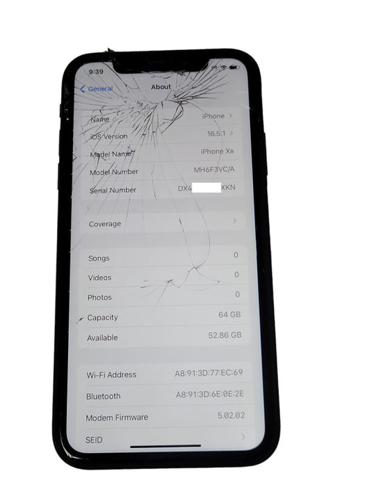 Apple iPhone XR 64GB unlocked phone, SEE DETAIL _