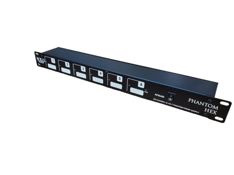 Rolls Phantom Hex RPB486 6-Channel 48V XLR Phantom Power Supply Q@
