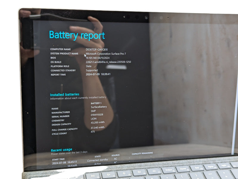 Surface Pro 7 Intel Core i5-1035G4 @ 1.10Ghz 8GB RAM & 128GB Storage A1866 -